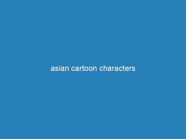 asian cartoon characters