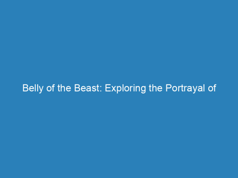 Belly of the Beast: Exploring the Portrayal of Characters with Big Bellies in Media