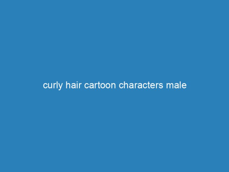 curly hair cartoon characters male