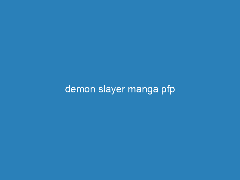 demon slayer manga pfp
