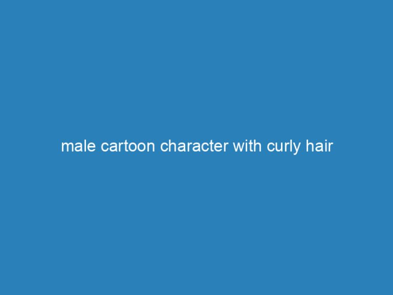 male cartoon character with curly hair