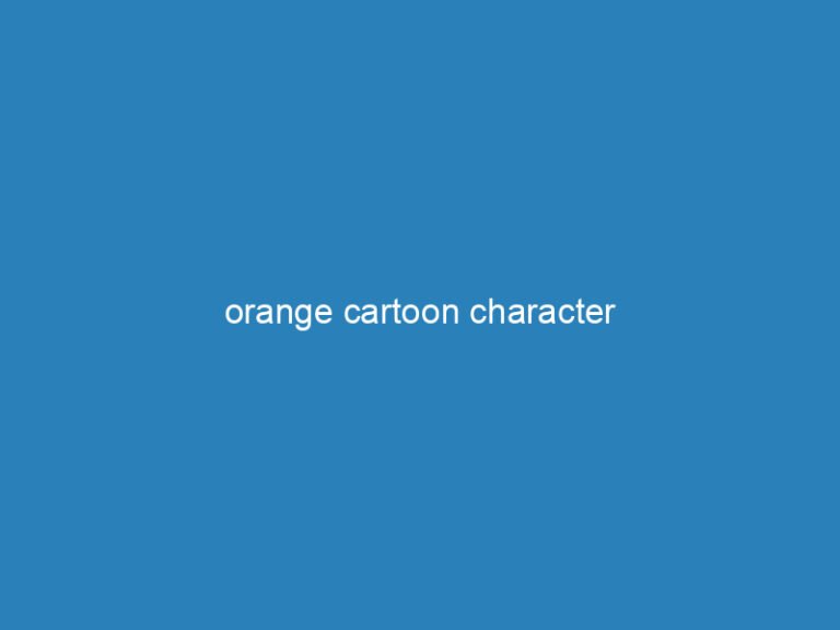 orange cartoon character