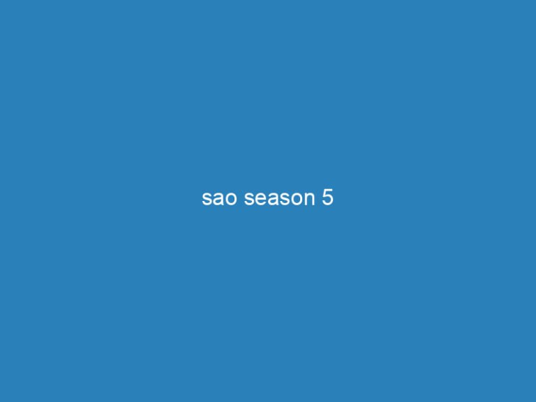 sao season 5