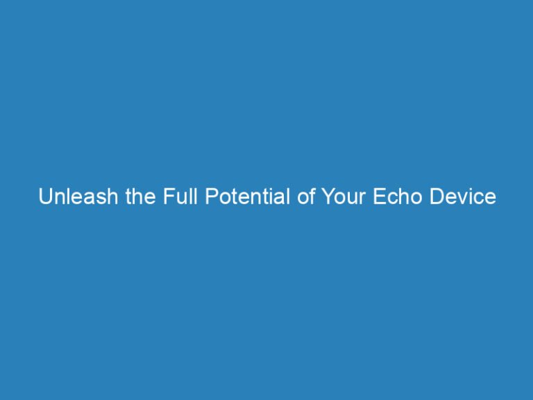 Unleash the Full Potential of Your Echo Device with Pairing Mode