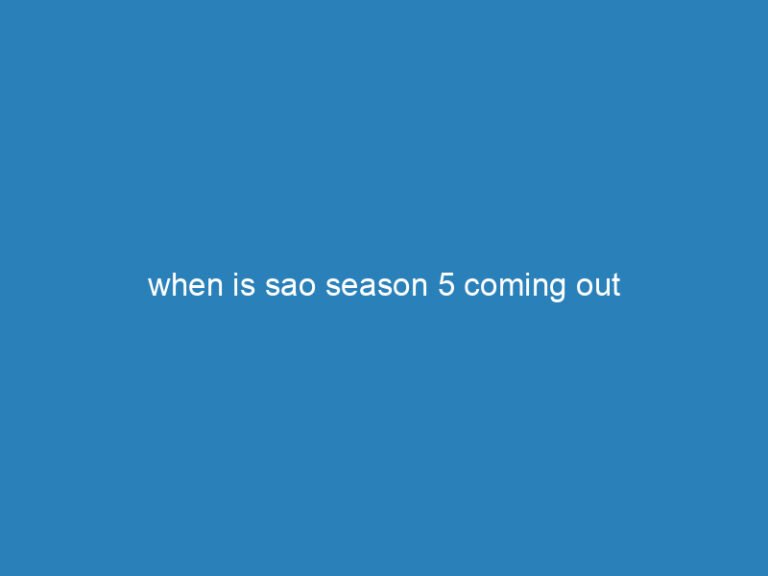 when is sao season 5 coming out